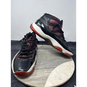 Air Jordan 11 Retro Black Red Patent Leather Basketball Shoes Sneakers Men 10